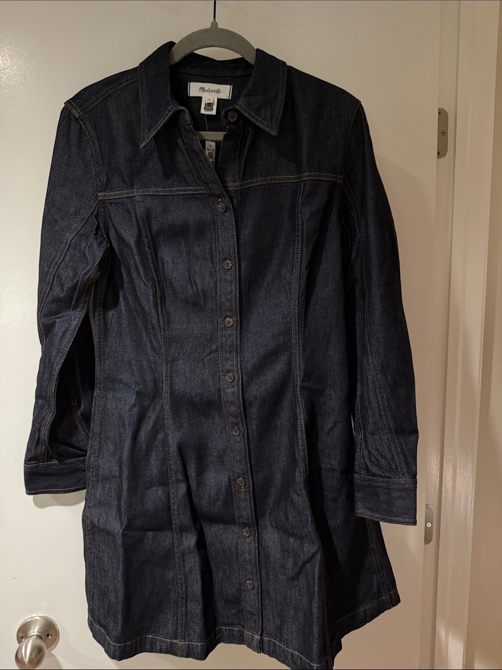 Madewell Dark Indigo Denim Mini Dress